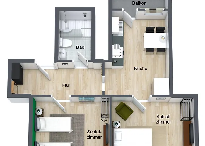 Das Berg Apartment Ruettenscheid, Netflix, Nahe Messe, Klinikum